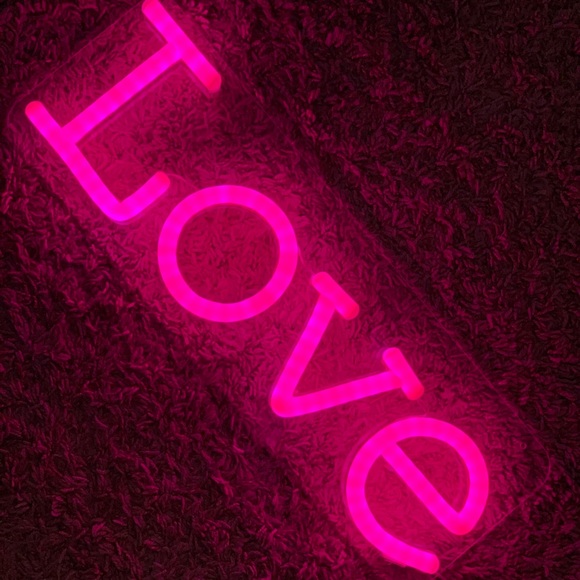 Pink LED sign
